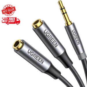 UGREEN Headphone Splitter 3.5mm Aux Splitter 2 Female To 1 Male Audio Y Splitter - Picture 1 of 10