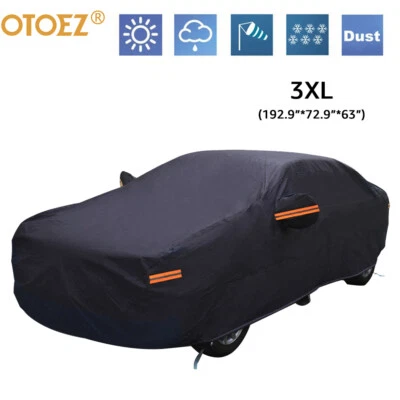 Heavy Duty Waterproof Full Car Cover All Weather Protection Outdoor Dustproof Foto 1 de 4