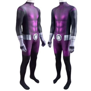 The Beastboy Teen Titans Jumpsuit Superhero Cosplay Costume Suit Halloween Party - Picture 1 of 9