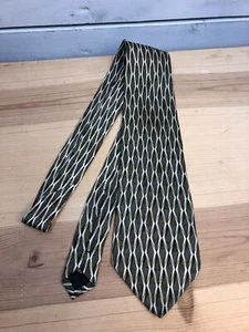 NUEVO SIN ETIQUETAS - Corbata de cuello de seda con estampado Ikat verde Z Inc. para hombre - 57" X 4" 211 - Imagen 1 de 9