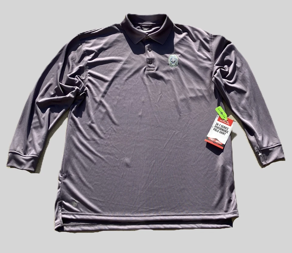 TRU – SPEC 24–7 Series Original Performance Polo Shirt Men’s 2XL Grey Police - Image 1 of 4