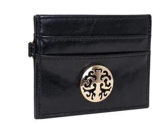 Women's Rebecca & Rifka Credit Card ID Holder Case Wallet Black Patent NWT - Picture 1 of 9