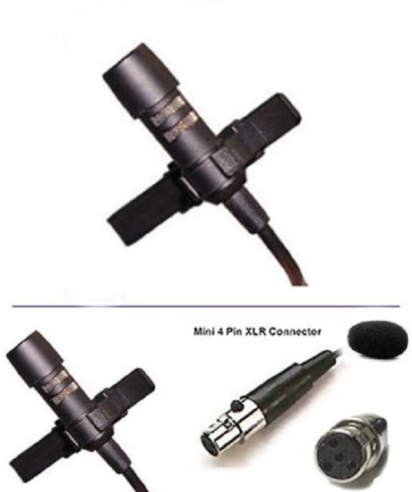 Lavalier Mic Lapel Microphone with Mini XLR 4 pin Connector for Shure Wireless  - Image 1 of 1