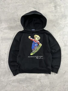Boys Polo Ralph Lauren Bear Snowboarding Hoodie Sweatshirt Black Kids M (10-12) - Picture 1 of 4
