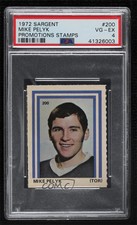1972-73 Eddie Sargent NHL Player Stickers Mike Pelyk #200 PSA 4