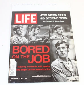 Life Magazine September 1 1972  Nixon 2nd Term Bored Jobs (5.5) Fine– (FN-) B&B - Bild 1 von 1