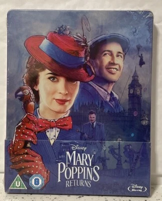 Mary Poppins Returns - Exclusive Limited Edition SteelBook Blu- Ray New & Sealed - Image 1 of 4