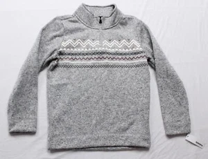 Sonoma Unisex Youth's L/S Quarter Zip Super Soft Sweatshirt JL3 Gray Size 10 NWT - Picture 1 of 3