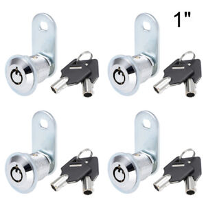 608571116733 12 Pack Tubular Cam Lock Set 1-1/8 Inch Cylinder 90° Cabinet Cam Lock Secure .. 