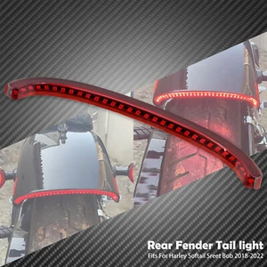 LED Motorcycle Tail Brake Rear Stop Fender Turn Signal Fit For Softail FXBB 18+ - Picture 1 of 13