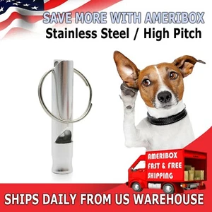 Stainless Steel Dog Training WHISTLE High Pitch Sound Obedience Stop Barking Pet - Picture 1 of 8