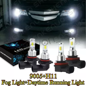 For Acura TSX 2009-2014 -4X LED DRL Daytime Running Light + Fog bulb 6000K White - Foto 1 di 12