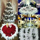 Christmas White Feather Boa Strip Ribbon Xmas Tree Ornament Garland Party Decor