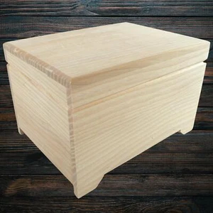 Große Holz Haustier Asche Urne Sarg Box 23x17x15 cm unvollendet zur Personalisierung - Bild 1 von 12