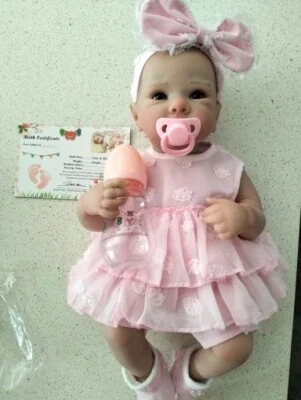 Muñeca de Niñas de 18" Bebé Renacida Silicona Suave Realista Pintada Foto 1 de 4