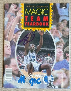 Shaquille O’Neil Shaq Firmado Autografiado 1992-93 Magic Rookie Anuario con Beckett - Imagen 1 de 4