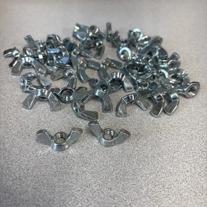 Flügelmuttern - 5/16"-18 Grobgewinde - Stahl - verzinkt versilbert - 48 Stück - Bild 1 von 2