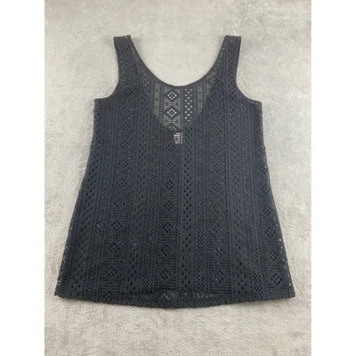 Vestido Xhilaration Negro Crochet Tejido Tanque Natación Cubre XL Foto 1 de 4