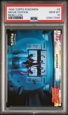 1999 Topps Pokemon First Movie Rebellion #8 PSA 10 (Black Logo) - Image 1 of 2