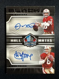 Panini Black Hall Mates Joe Montana Steve Young Auto 2023/10 49ers - Imagen 1 de 2