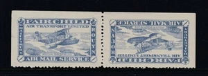 CANADA SEMI OFFICIAL AIRMAIL CL 12a FAIRCHILD AIR MAIL TETE BECHE PAIR HINGED - Picture 1 of 1