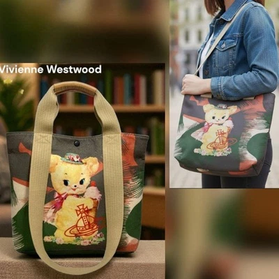 Сумка с короткими ручками Vivienne Westwood войлочный медведь винтажный шерстяной материал #EK ZEA - Изображение 1 из 4