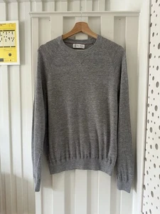 BRUNELLO CUCINELLI Leichter Herren Pullover Leinen Baumwoll Mix Oberteil IT 48 Small - Bild 1 von 16