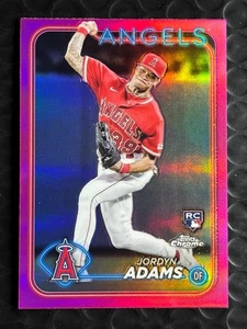 2024 Topps Chrome - Jordyn Adams #145 Pink Refractor (RC) Angels Rookie - Picture 1 of 2
