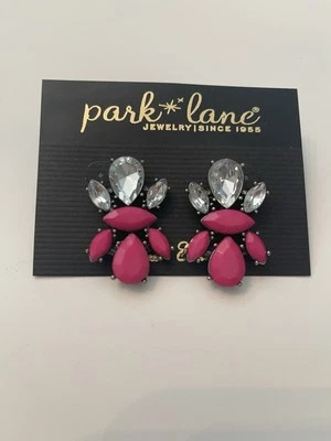 Jules by Park Lane pink and Crystal pierced earrings - Изображение 1 из 3