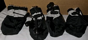 4 Pc Dog Boots/shoes For Outdoor Walking Anti Slip Tread Small/medium Dogs - Picture 1 of 9