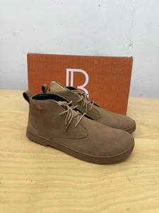 Birchbury Carnforth Barefoot Chuka Boots Mens Size 10 Tan Suede In Box! - Picture 1 of 8
