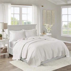 MADISON PARK TOSKANA LÄSSIGES MEDAILLON 3-TEILIGES KING/CAL KING COVERLET SET NEU - Bild 1 von 7