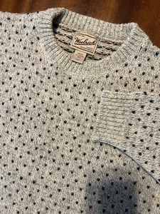 Vintage Woolrich Herren Polkadot Wolle Strick Pullover Sweater Fischer Big 2XL USA - Bild 1 von 6