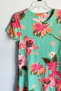 Spartina 449 Dress Womens Small Multicolor Floral Short Sleeve Preppy Colorful - Picture 1 of 6
