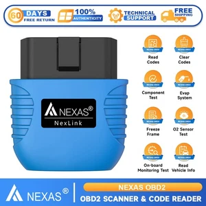 NEXAS NexLink OBD2 Bluetooth Code Reader for Car Check Engine Light Scan Tool - Picture 1 of 10