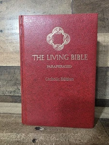 THE LIVING BIBLE PARAPHRASED GIANT PRINT EDITION BURGUNDY LEATHER TYNDALE VGC! - Bild 1 von 10