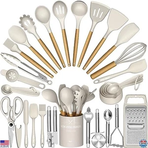 Juego de utensilios de cocina de silicona Umite Chef 34 piezas - Herramientas y rallador resistentes al calor - Imagen 1 de 6