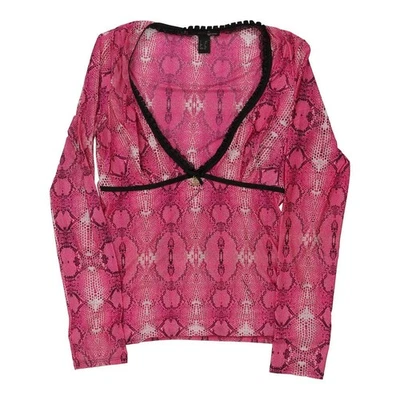 Just Cavalli Animal print Top - Small Pink Nylon Blend - Image 1 of 4