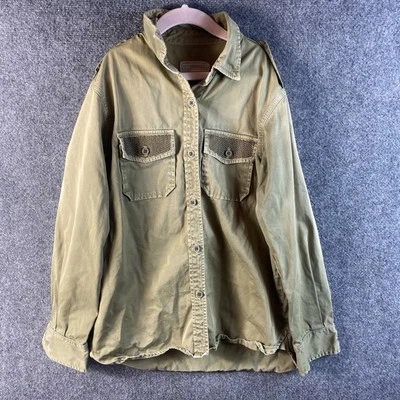 Куртка солдатская Current Elliott боевая зеленая состаренная с длинным рукавом хлопок 0  - Изображение 1 из 4