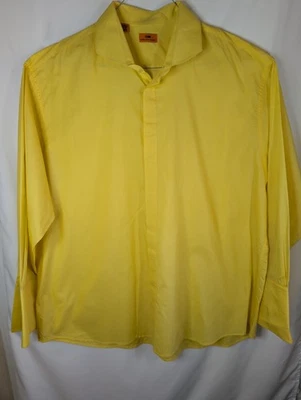 Camisa de vestir Steven Land para hombre 20 36/37 puño francés amarillo  Foto 1 de 4