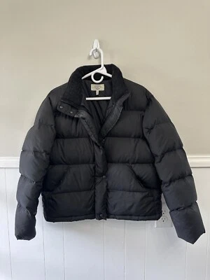 VTG 90s Armani Jeans Black Puffer Coat - Sz M/L - Image 1 of 4