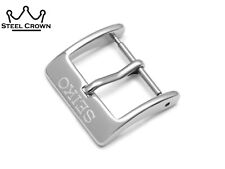 Original SEIKO Buckle Clasp for Watch Leather Rubber GRAND Strap Band Silver 