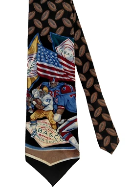 Corbata de fútbol americano con salsa de pimienta Tabasco novedad 100 % seda 57 x 4 Foto 1 de 3