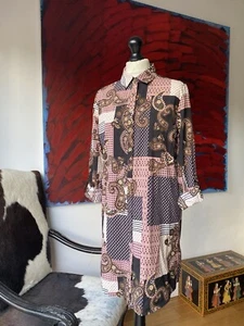 Oversized Shirt dress Size 10 paisey Pattern - Picture 1 of 15