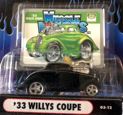 MUSCLE MACHINES 1933 WILLYS COUPE 1/64 -- 33 WILLYS   -- BLACK - Image 1 of 2