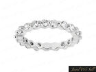 Ring Band 14k White Gold H Si2 0.75Ct Round Diamond Shared Single Prong Eternity
