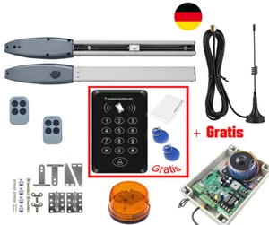 Drehtorantrieb Set für doppel Tor bis 6M und 600 kg + Codeschloss gratis - Bild 1 von 16