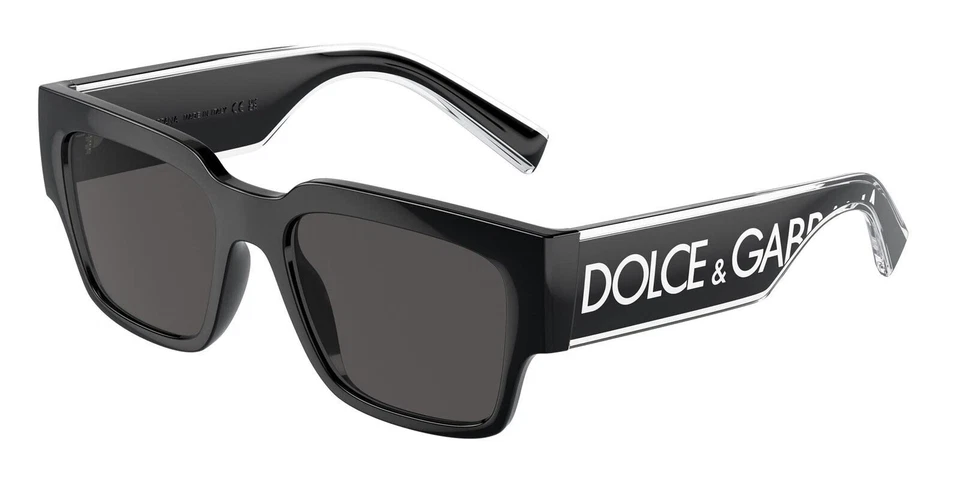 Dolce&Gabbana DG 6184 501/87 Unisex Square Sunglasses - Black/Gray
