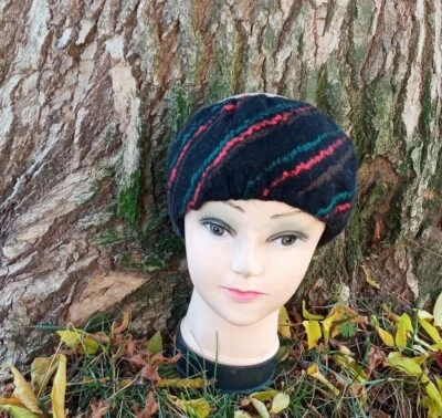 Unisex felt merino wool headband for any size.back ribbon.hair band.felt... - Image 1 of 4