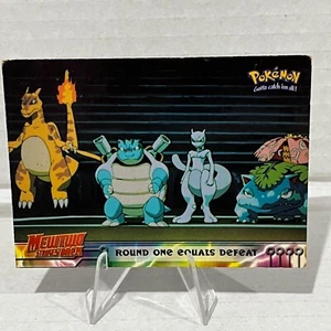 Carta Pokémon #26 Ronda Uno Igual Derrota Mewtwo Strikes Back Logo Azul - Imagen 1 de 2